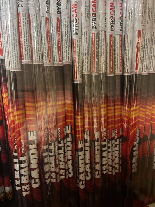 13 ball Roman Candle (6 piece)